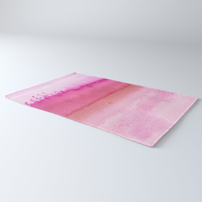 Modern abstract blush pink watercolor paint pattern Rug Gallery Image 3