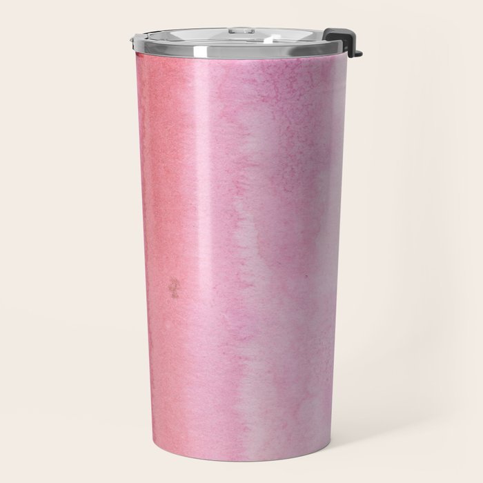 Modern abstract blush pink watercolor paint pattern Travel Mug Gallery Image 2