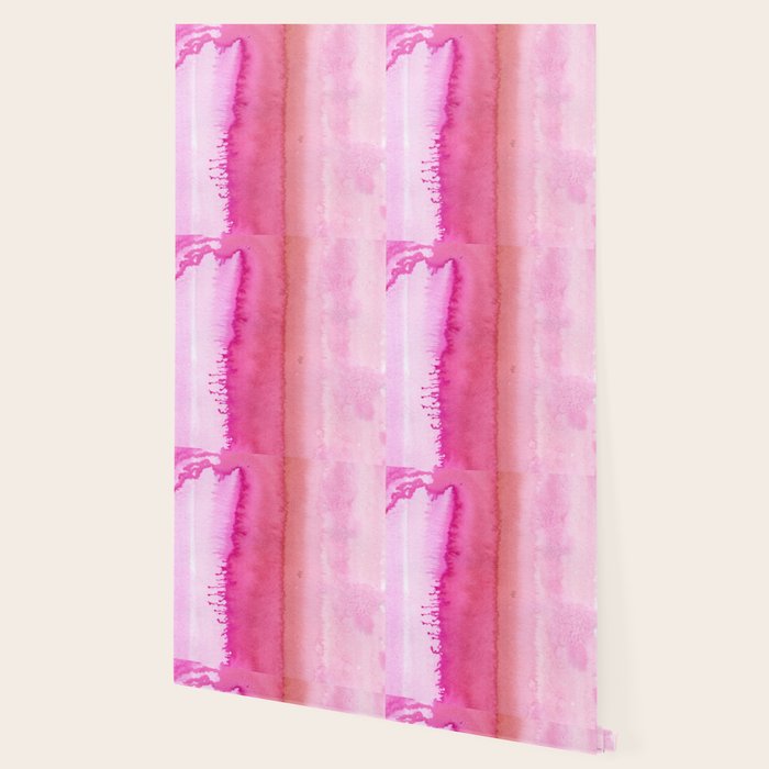 Modern abstract blush pink watercolor paint pattern Wallpaper Gallery Image 2