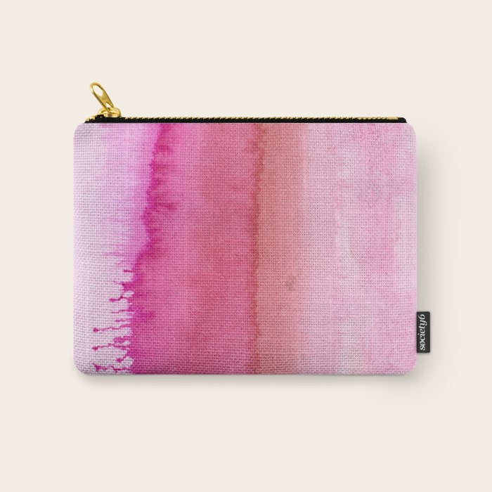 Modern abstract blush pink watercolor paint pattern Carry All Pouch Gallery Image 1