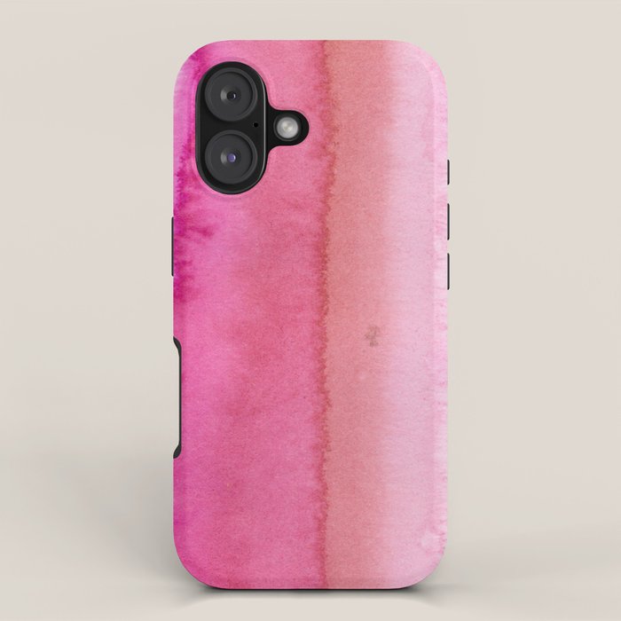 Modern abstract blush pink watercolor paint pattern iPhone Case Gallery Image 1