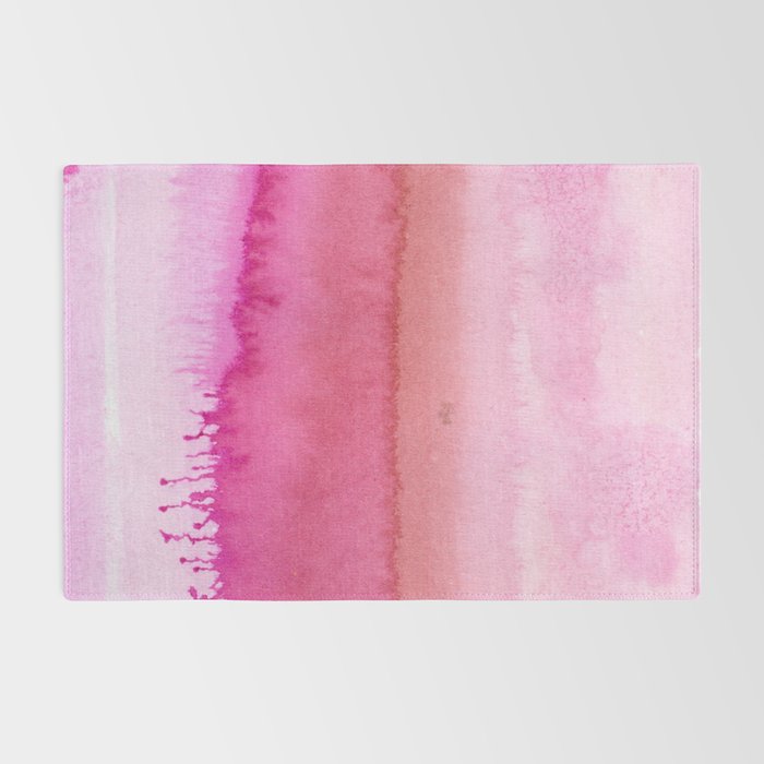 Modern abstract blush pink watercolor paint pattern Rug Gallery Image 2