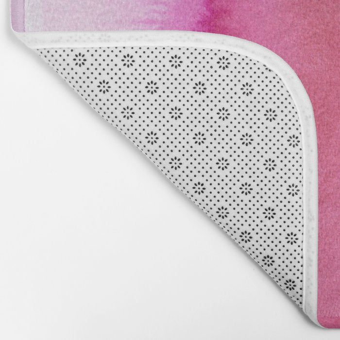 Modern abstract blush pink watercolor paint pattern Bath Mat Gallery Image 2