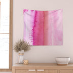 Modern abstract blush pink watercolor paint pattern Wall Tapestry Gallery Image 2