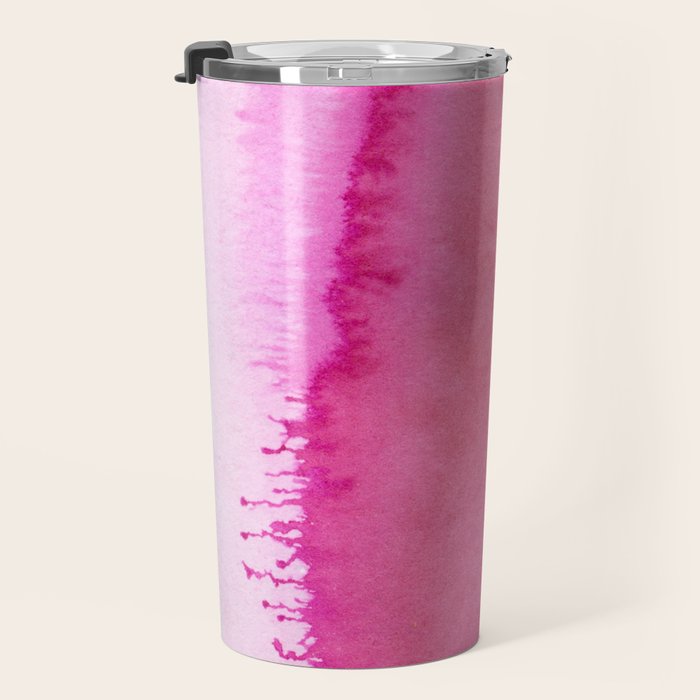 Modern abstract blush pink watercolor paint pattern Travel Mug Gallery Image 3