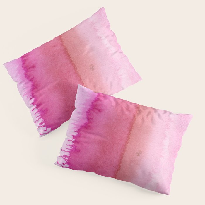 Modern abstract blush pink watercolor paint pattern Pillow Sham Gallery Image 3
