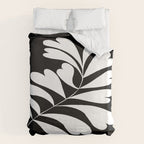 Love Palm Branch In Black  Duvet Cover Gallery Image 6