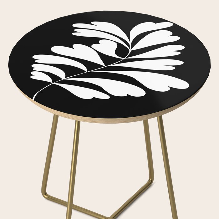 Love Palm Branch In Black  Side Table Gallery Image 2
