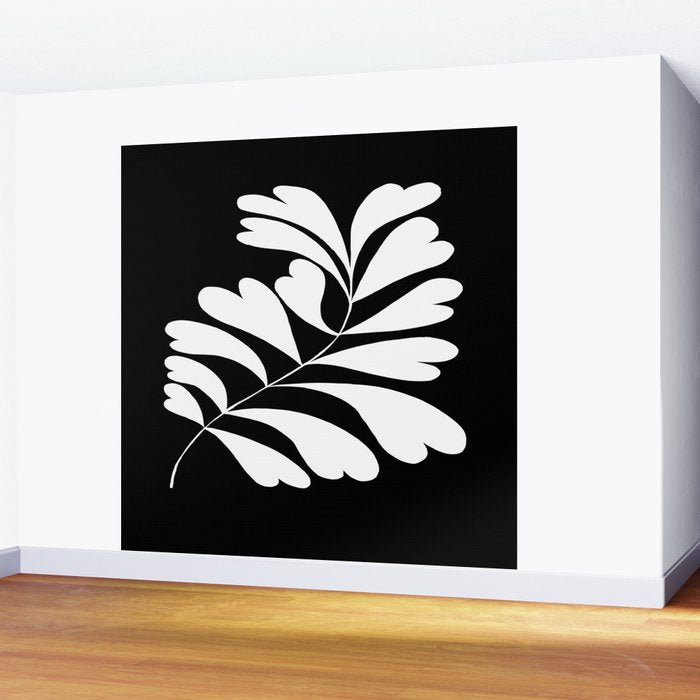 Love Palm Branch In Black  Wall Mural Gallery Image 2