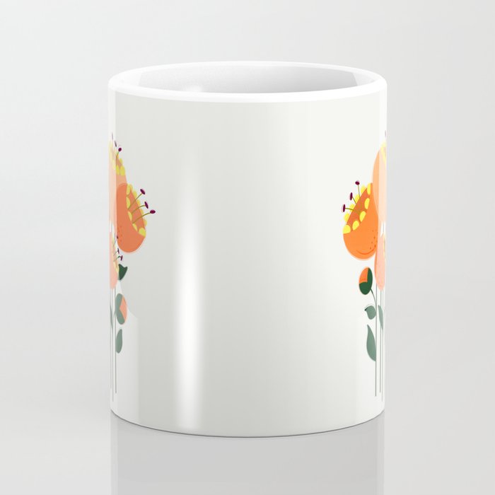 Orange Garden Flowers Coffee Mug Gallery Image 4