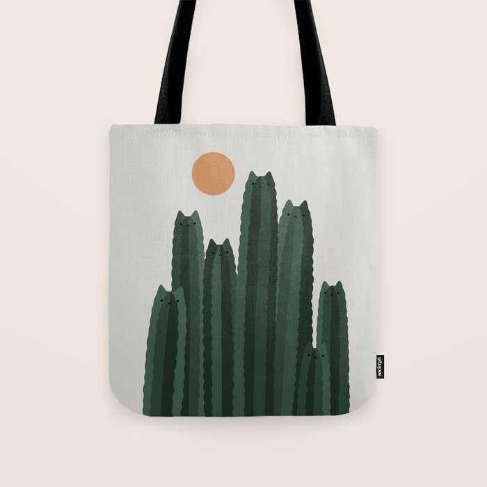 Cat and Plant 31 Tote Bag Gallery Image 1