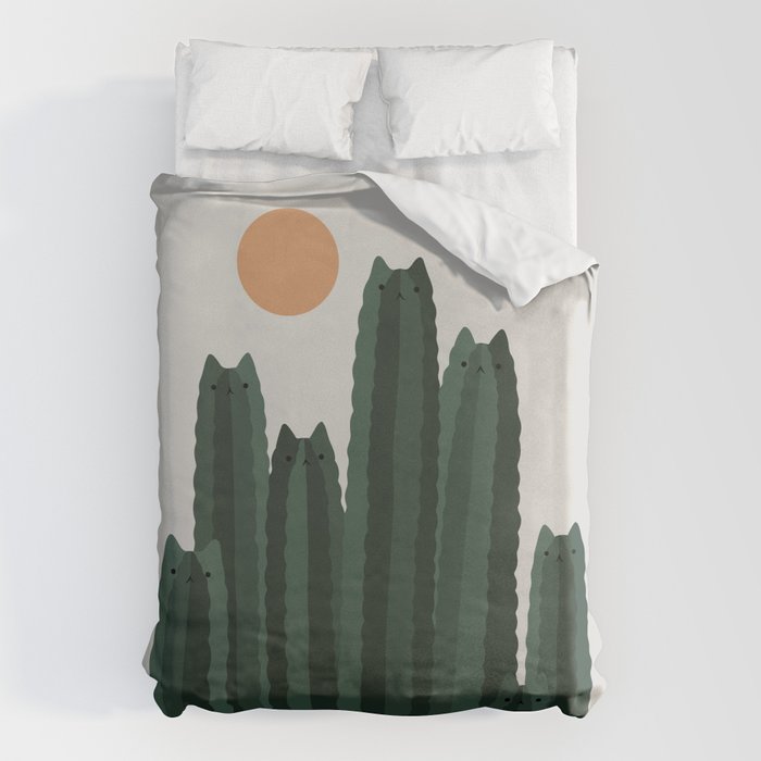 Cat and Plant 31 Duvet Cover Gallery Image 1