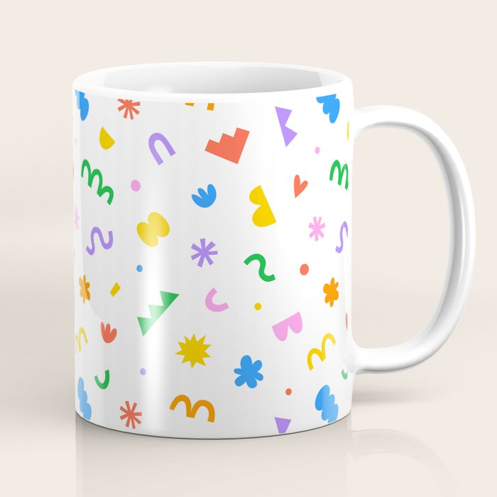 Fun colorful abstract organic shape art pattern Coffee Mug Gallery Image 1