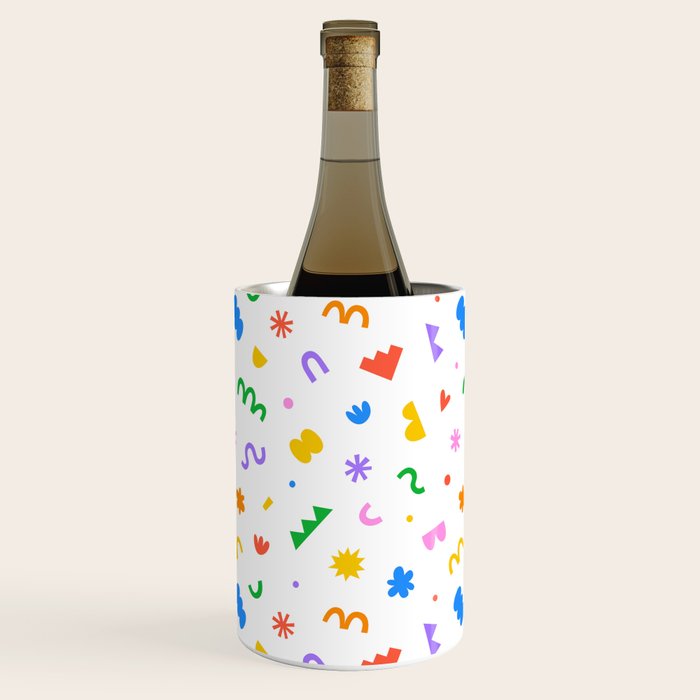 Fun colorful abstract organic shape art pattern Wine Chiller Gallery Image 3