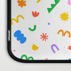 Fun colorful abstract organic shape art pattern Laptop Sleeve Gallery Image 3