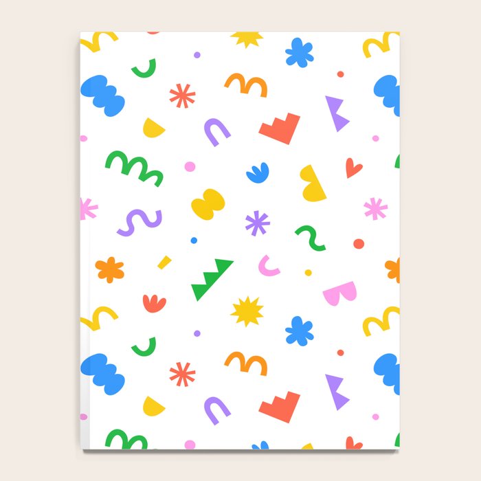 Fun colorful abstract organic shape art pattern Notebook Gallery Image 4