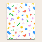 Fun colorful abstract organic shape art pattern Notebook Gallery Image 4