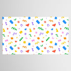 Fun colorful abstract organic shape art pattern Tablecloth Gallery Image 2