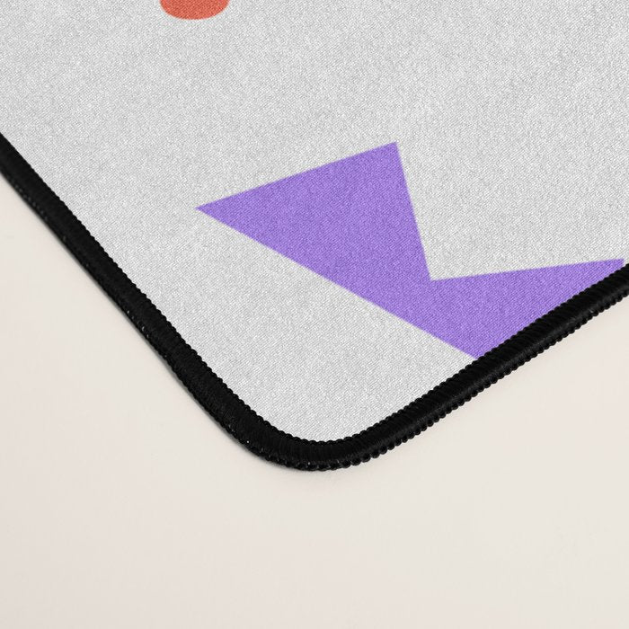 Fun colorful abstract organic shape art pattern Desk Mat Gallery Image 4
