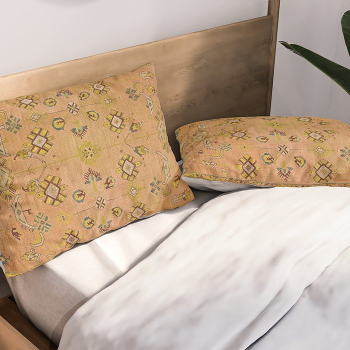 Persian Heritage Rug Design in Warm Earth Tones Pillow Sham Gallery Image 2