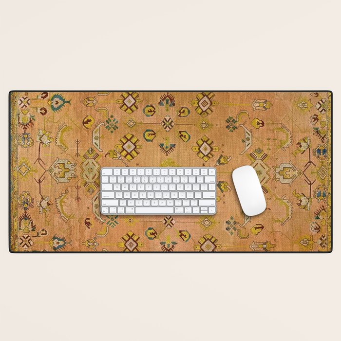 Persian Heritage Rug Design in Warm Earth Tones Desk Mat Gallery Image 1