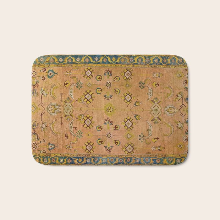 Persian Heritage Rug Design in Warm Earth Tones Bath Mat Gallery Image 1
