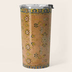 Persian Heritage Rug Design in Warm Earth Tones Travel Mug Gallery Image 2