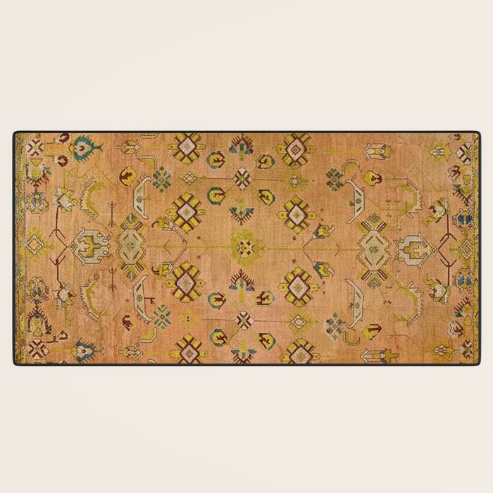 Persian Heritage Rug Design in Warm Earth Tones Desk Mat Gallery Image 3