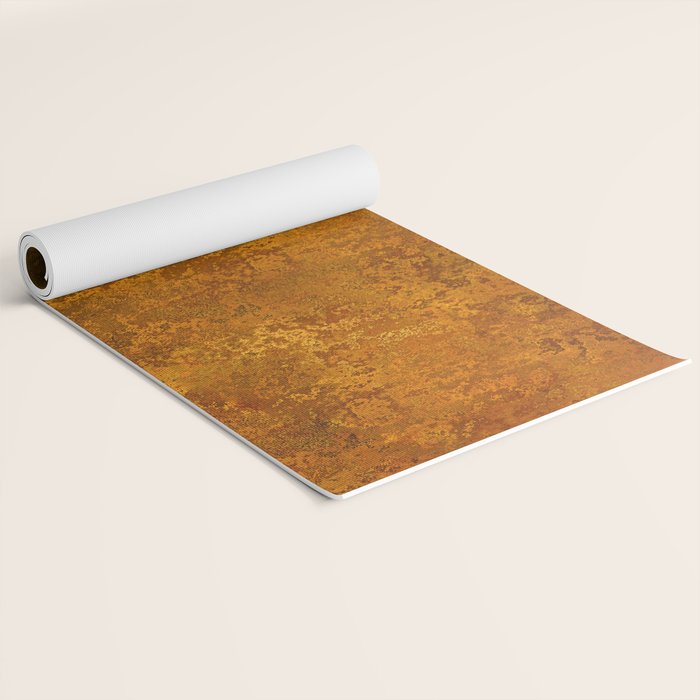Vintage Gold Rust, Minimal Art Yoga Mat Gallery Image 2