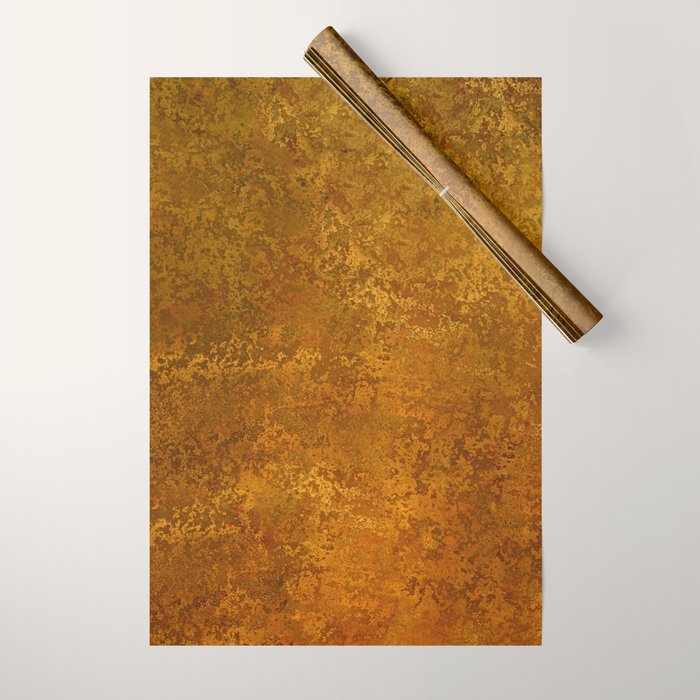 Vintage Gold Rust, Minimal Art Wrapping Paper Gallery Image 1
