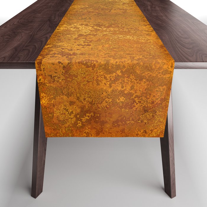 Vintage Gold Rust, Minimal Art Table Runner Gallery Image 1