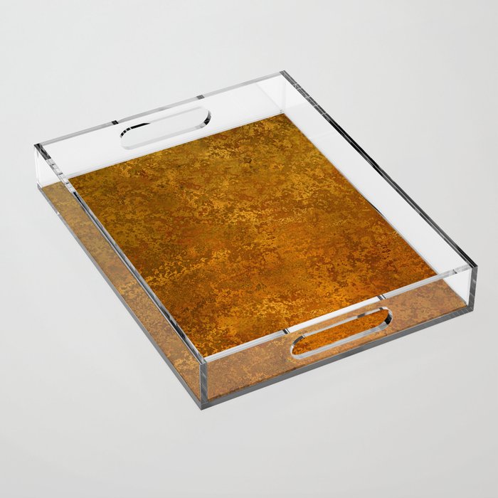Vintage Gold Rust, Minimal Art Acrylic Tray Gallery Image 1