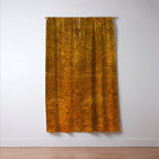 Vintage Gold Rust, Minimal Art Window Curtain Gallery Image 3