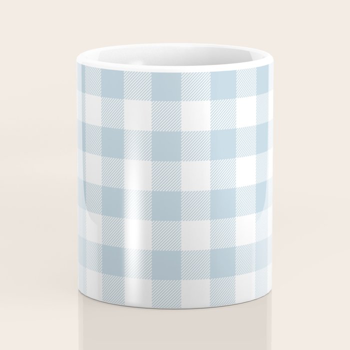 Baby Blue Buffalo Check Coffee Mug Gallery Image 4