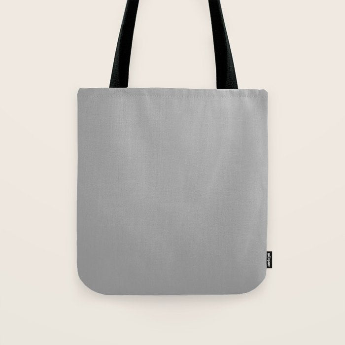 Smoke Grey Solid Color Tote Bag Gallery Image 1