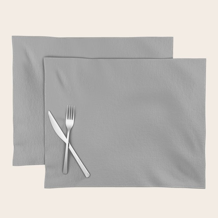 Smoke Grey Solid Color Placemat Gallery Image 1