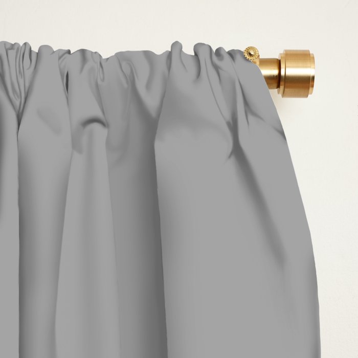 Smoke Grey Solid Color Window Curtain Gallery Image 2