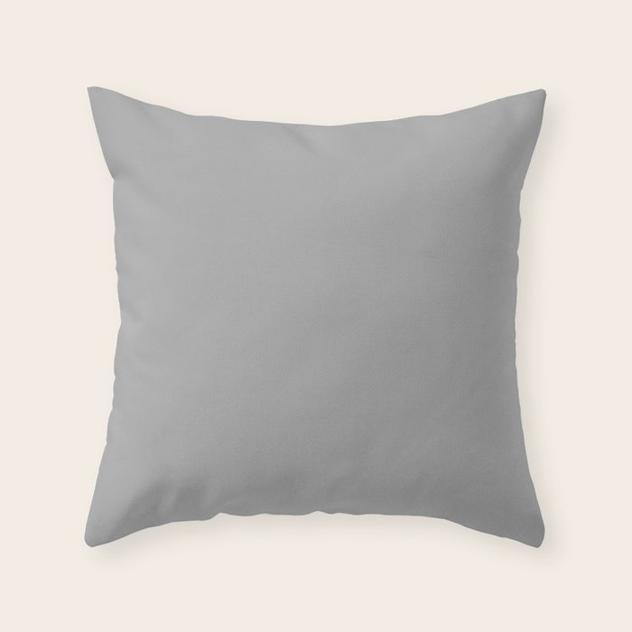 Smoke Grey Solid Color Throw Pillow Gallery Image 6