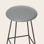 Smoke Grey Solid Color Stool Gallery Image 2