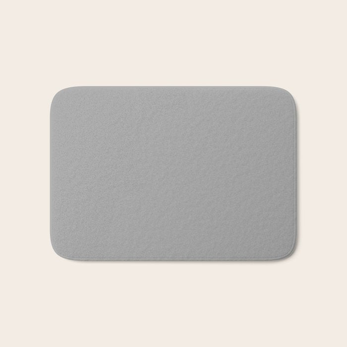 Smoke Grey Solid Color Bath Mat Gallery Image 1
