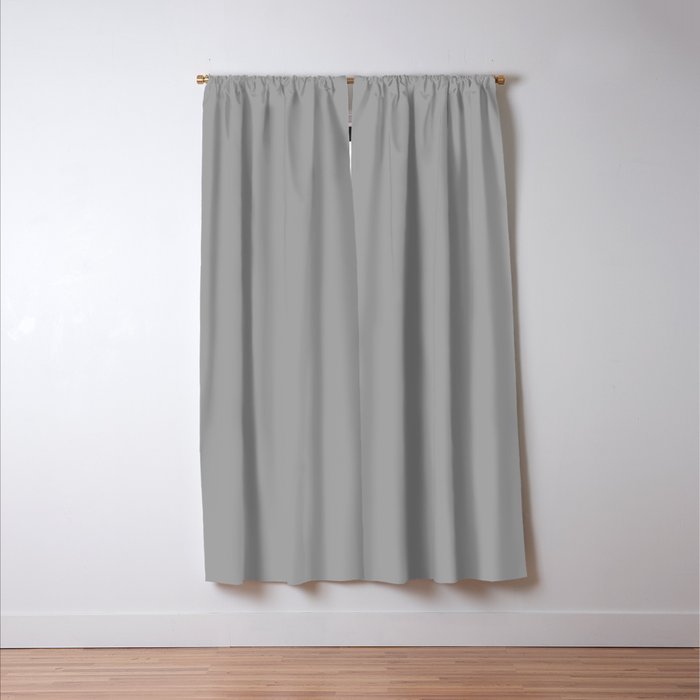 Smoke Grey Solid Color Window Curtain Gallery Image 3
