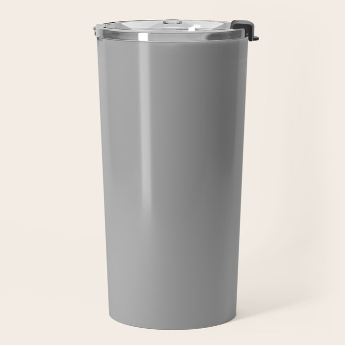 Smoke Grey Solid Color Travel Mug Gallery Image 2