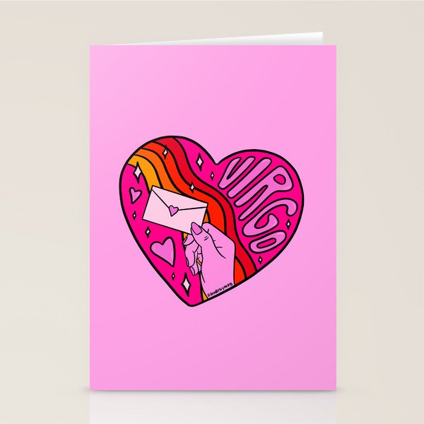 Virgo Valentine Stationery Card Gallery Image 2