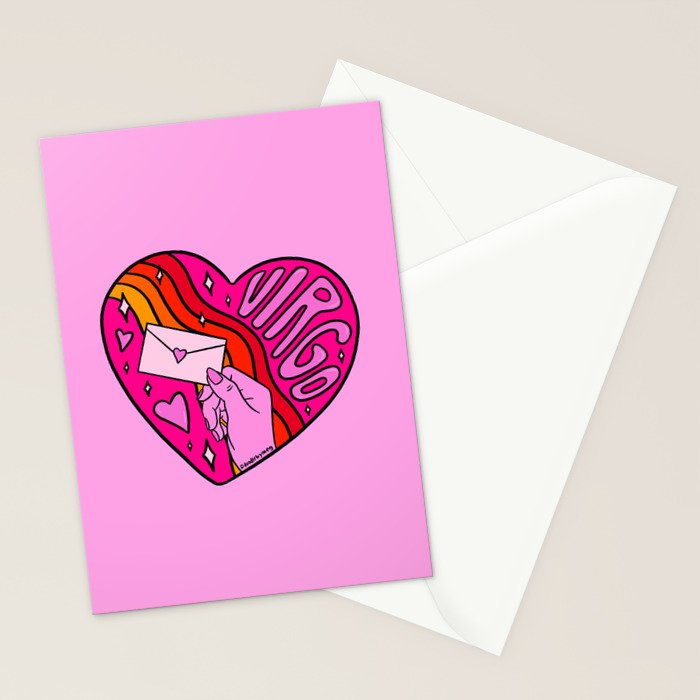 Virgo Valentine Stationery Card Gallery Image 2