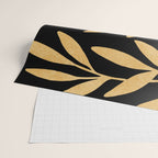 Leaves - Gold Black Wrapping Paper Gallery Image 2