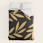 Leaves - Gold Black Duvet Cover Gallery Image 6