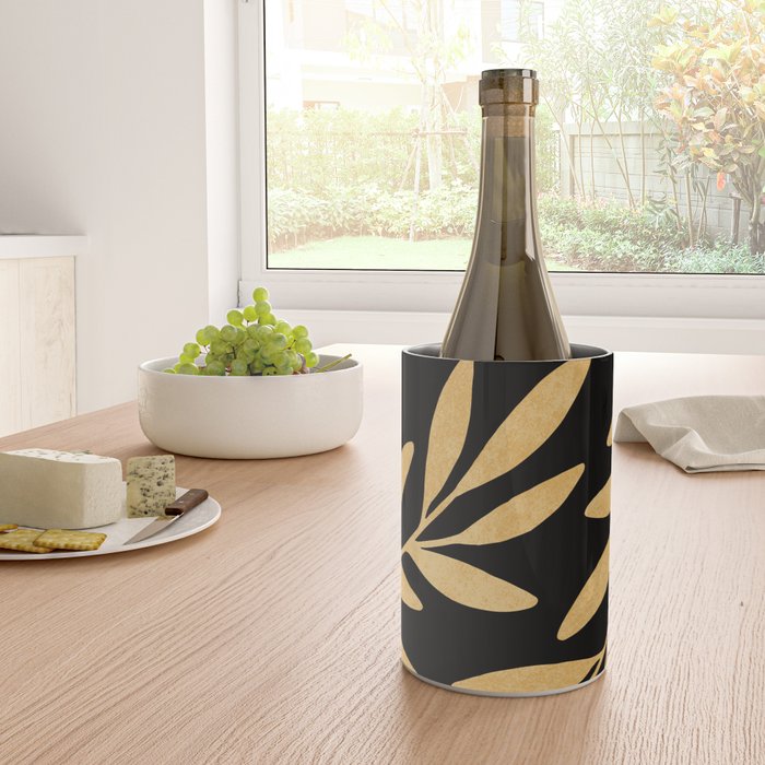 Leaves - Gold Black Wine Chiller Gallery Image 4