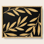 Leaves - Gold Black Serving Tray Gallery Image 1