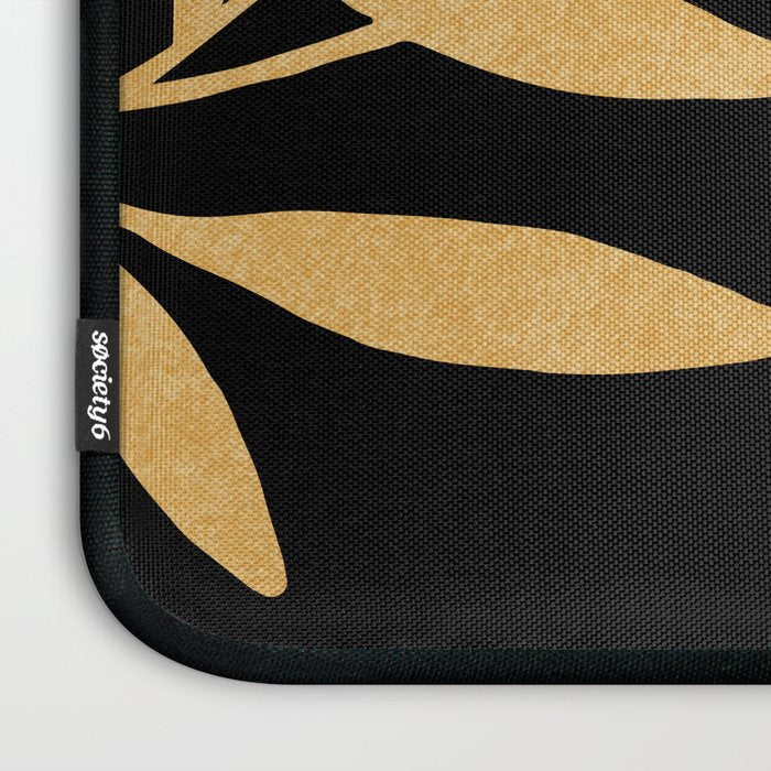 Leaves - Gold Black Laptop Sleeve Gallery Image 3