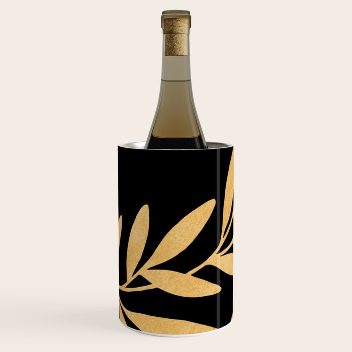 Leaves - Gold Black Wine Chiller Gallery Image 2